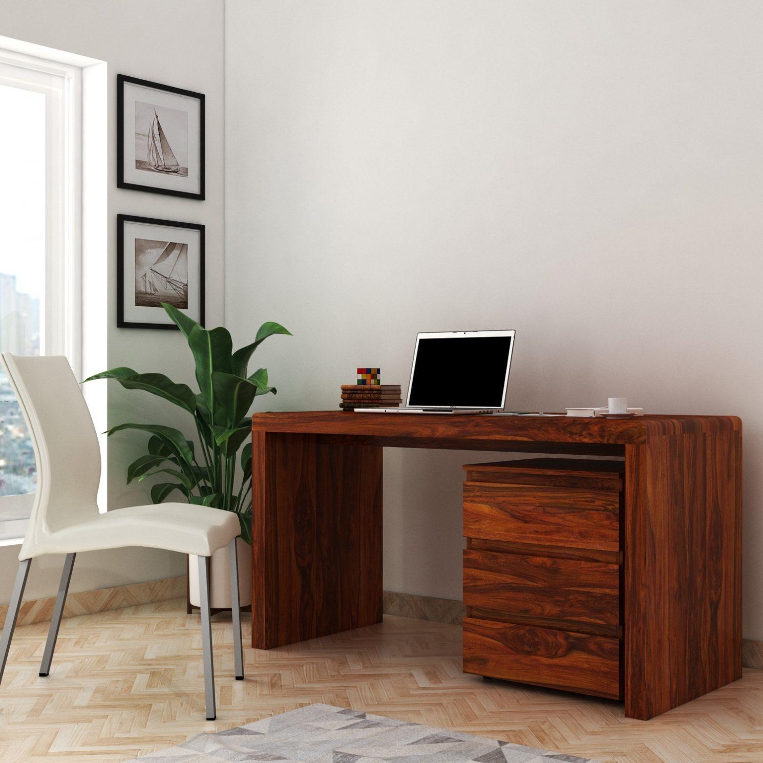 bespoke wooden study desk by fitted wardrobes and bedrooms london, uk